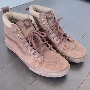 COPY - VANS Sk8 Hi MTE Leather Brown Herringbone Gum